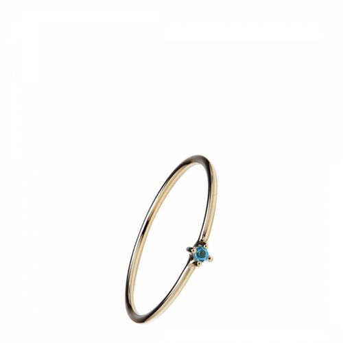 Gold Ceylon Sapphire Bamboo Ring - Otiumberg - Modalova