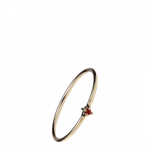 Gold Ruby Bamboo Ring - Otiumberg - Modalova