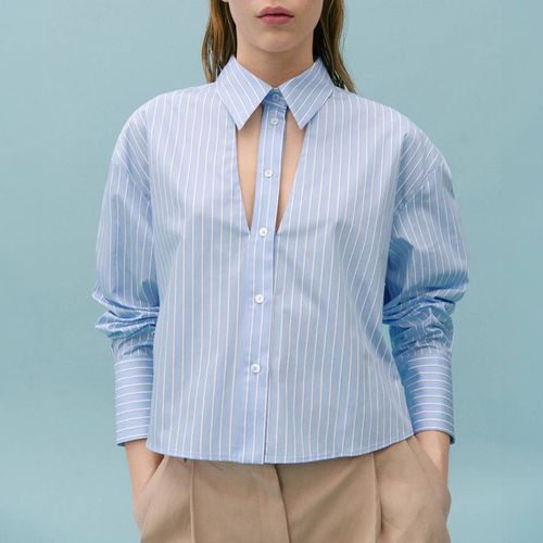 Blue Cut Out Shirt - Mango X Victoria Beckham - Modalova