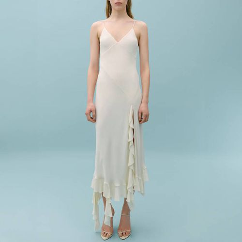 Cream Side Slit Dress - Mango X Victoria Beckham - Modalova