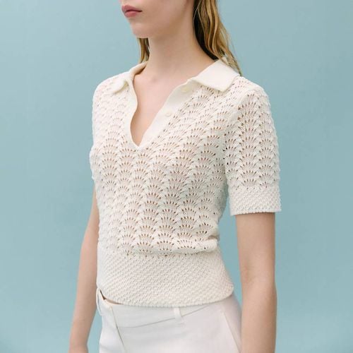 White Knitted Top - Mango X Victoria Beckham - Modalova