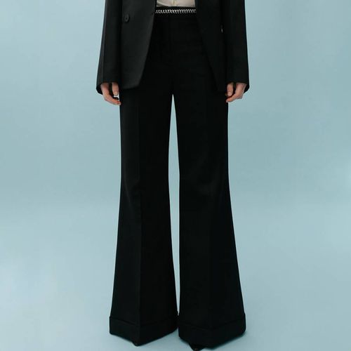 Black Straight Leg Trousers - Mango X Victoria Beckham - Modalova