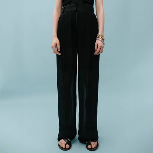 Black Pleated Trousers - Mango X Victoria Beckham - Modalova