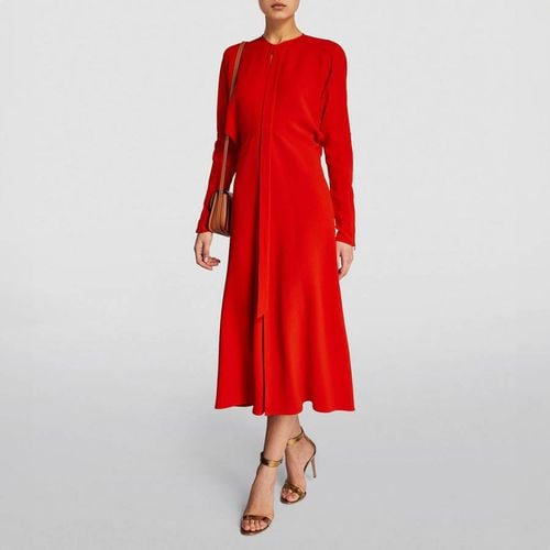 Red Dolman Midi Dress - Victoria Beckham - Modalova