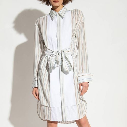 Silk Blend Plastron Detail Dress - Victoria Beckham - Modalova