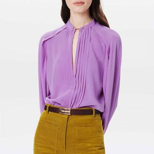 Purple Pleated Silk Top - Victoria Beckham - Modalova