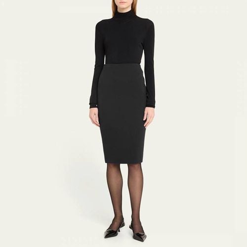 Black Matt Crepe Pencil Skirt - Victoria Beckham - Modalova