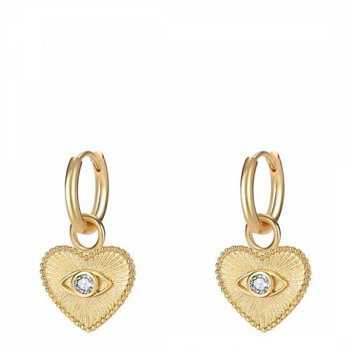 K Gold Eye Love You Earrings - Celeste Starre - Modalova