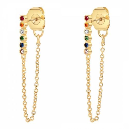 K Gold Rainbow Drop Earrings - Celeste Starre - Modalova