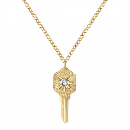 K Gold Key of Power Necklace - Celeste Starre - Modalova