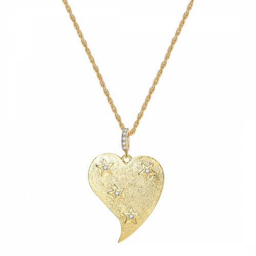 K Gold Twinkle Heart Necklace - Celeste Starre - Modalova