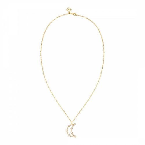 K plated Pearly Moon Necklace - MeMe London - Modalova