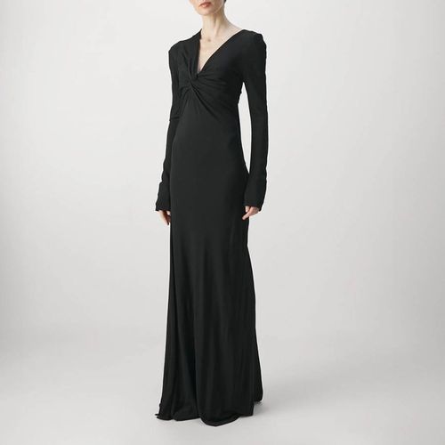 Black Tie Detail Floor Length Dress - Victoria Beckham - Modalova