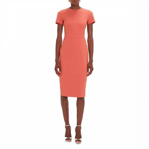 Peach T-Shirt Fitted Dress - Victoria Beckham - Modalova