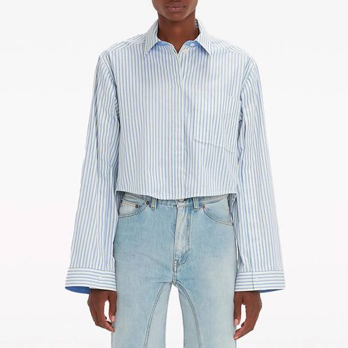 Blue Cotton Cropped Shirt - Victoria Beckham - Modalova