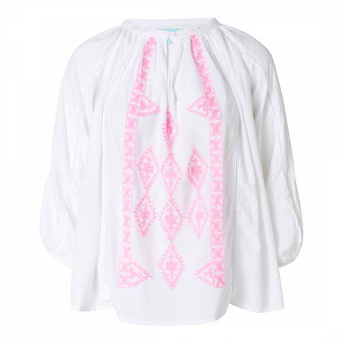 White & Pink Aliya Shirt - Melissa Odabash - Modalova