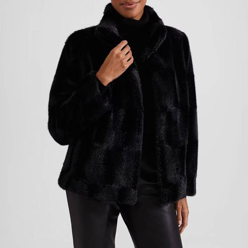 Black Andrea Faux Fur Coat - Hobbs London - Modalova