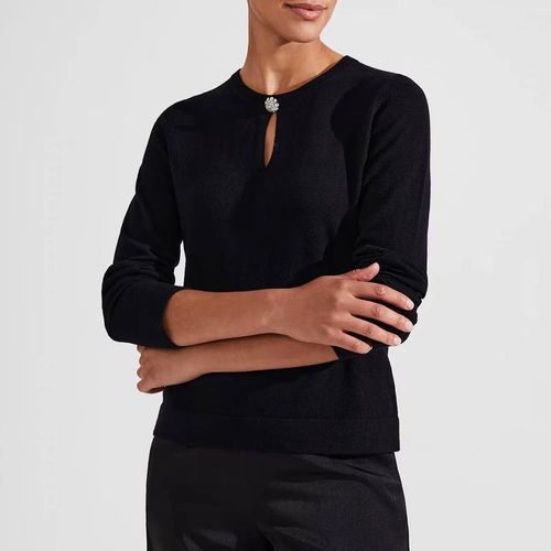 Navy Wrenley Cashmere Blend Jumper - Hobbs London - Modalova