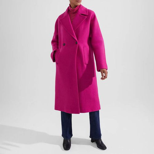 Bright Pink Carine Wool Blend Coat - Hobbs London - Modalova