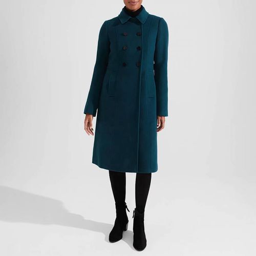 Teal Jude Cashmere Blend Coat - Hobbs London - Modalova