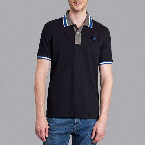 Contrast Tipped Signature Polo Shirt - Beverly Hills Polo Club - Modalova