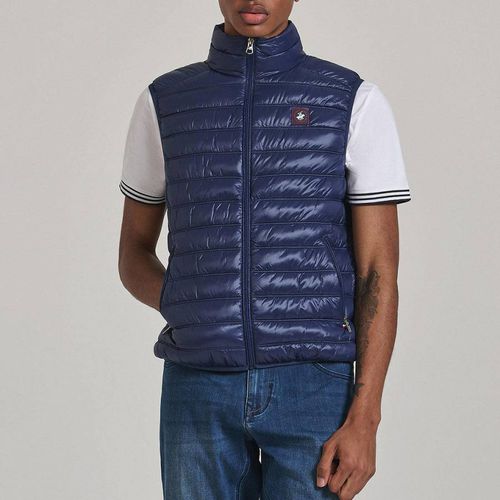 Navy Badge Logo Gilet - Beverly Hills Polo Club - Modalova