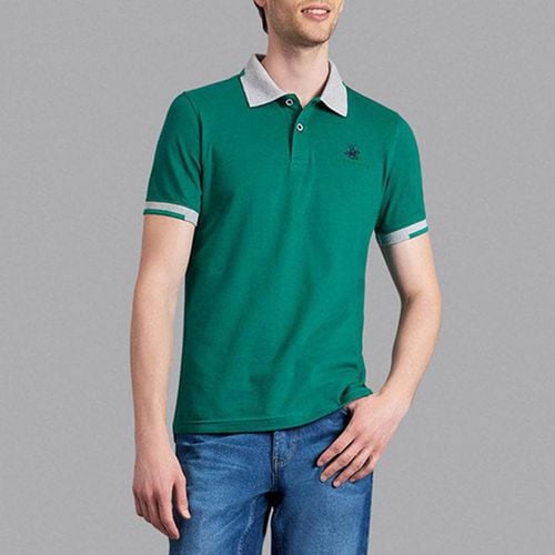 Emerald Trimmed Contrast Stretch Cotton Signature Polo Shirt - Beverly Hills Polo Club - Modalova