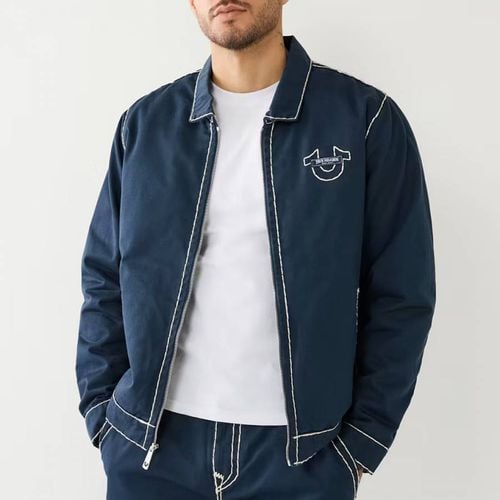 Blue Super T Twill Bomber Jacket - True Religion - Modalova