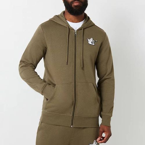 Khaki Radiant Buddha Zip Cotton Blend Hoodie - True Religion - Modalova