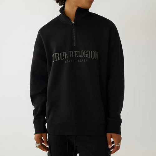 Mock Half Zip Relaxed Cotton Blend Sweatshirt - True Religion - Modalova