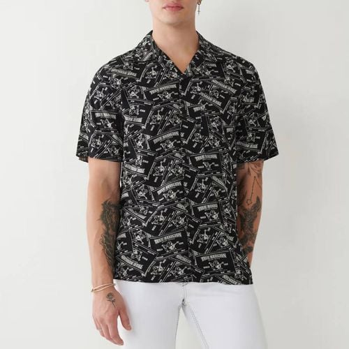 Label Print Resort Cotton Shirt - True Religion - Modalova