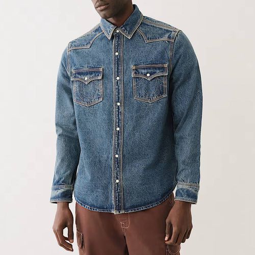 Blue Rocky Denim Stitch Shirt - True Religion - Modalova