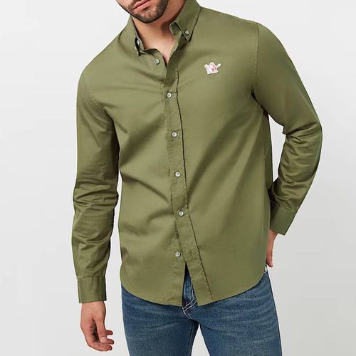 Khaki Embroidered Buddha Core Cotton Shirt - True Religion - Modalova