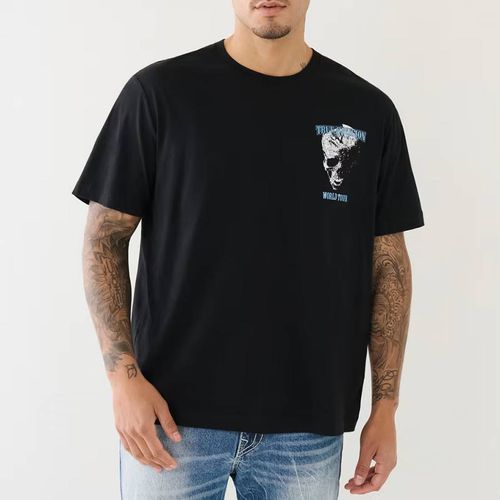 Relaxed Skull Foil Print Cotton T-Shirt - True Religion - Modalova