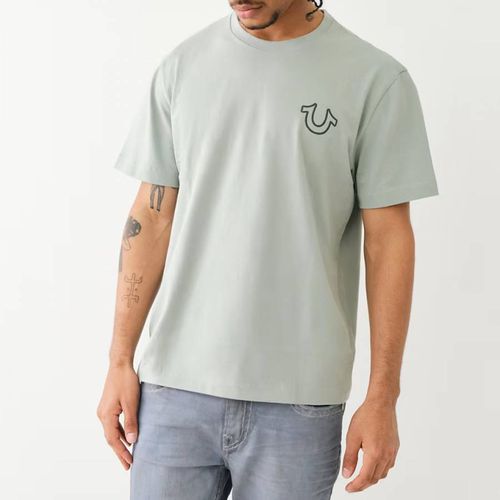 Sage Relaxed Overseam Puff Cotton T-Shirt - True Religion - Modalova