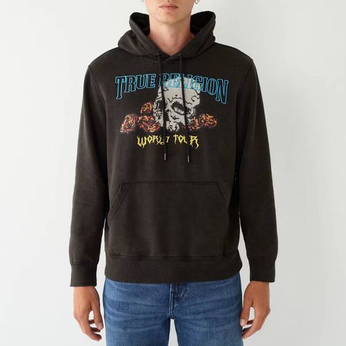 Washed True Skull Cotton Blend Hoodie - True Religion - Modalova