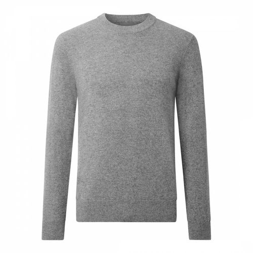 Grey Cashmere Crew Neck Jumper - Kilgour Savile Row - Modalova