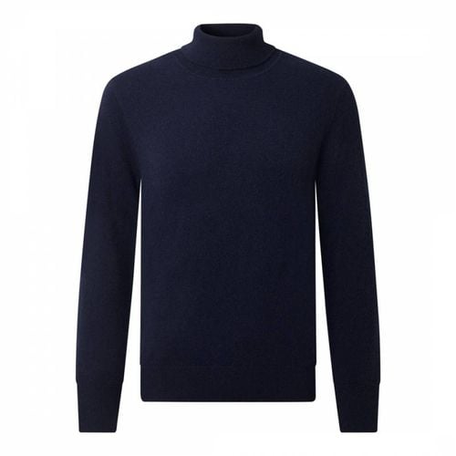 Navy Cashmere Roll Neck Jumper - Kilgour Savile Row - Modalova