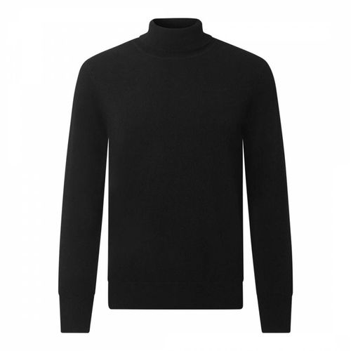 Black Cashmere Roll Neck Jumper - Kilgour Savile Row - Modalova