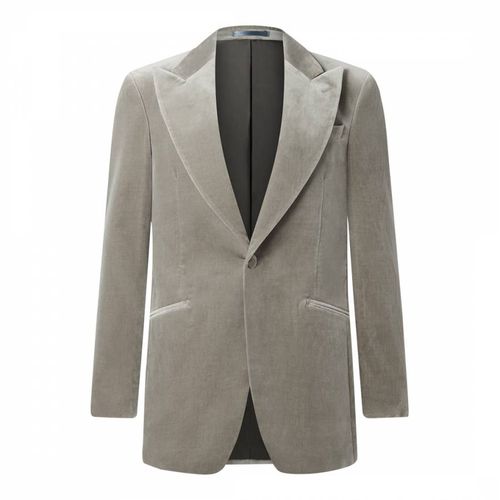 Grey Velvet Dinner Jacket - Richard James Savile Row - Modalova