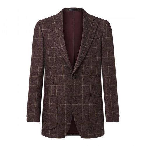 Burgundy Check Wool Blazer - Richard James Savile Row - Modalova