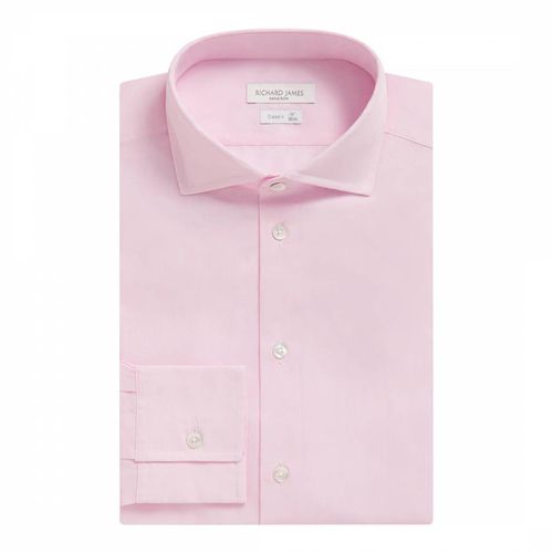 Pink Contemporary Fit Cotton Shirt - Richard James Savile Row - Modalova