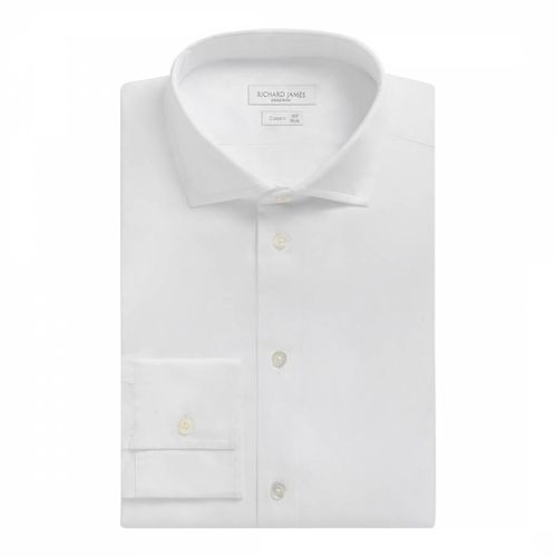 White Contemporary Fit Cotton Shirt - Richard James Savile Row - Modalova