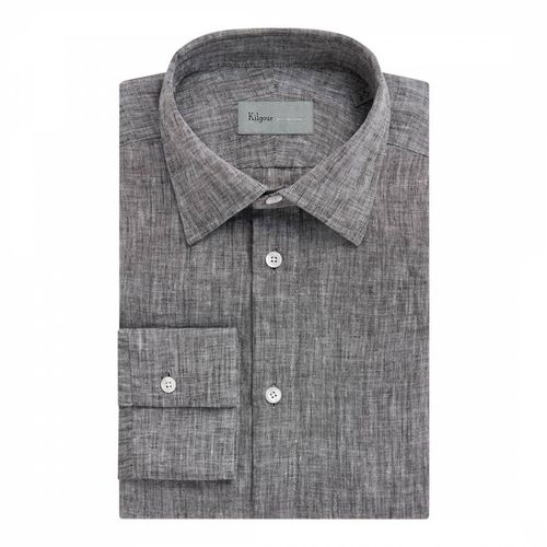 Black Linen Shirt - Kilgour Savile Row - Modalova