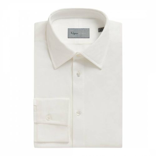 White Jersey Stretch Shirt - Kilgour Savile Row - Modalova