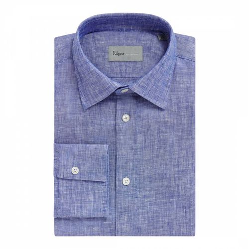 Blue Linen Shirt - Kilgour Savile Row - Modalova