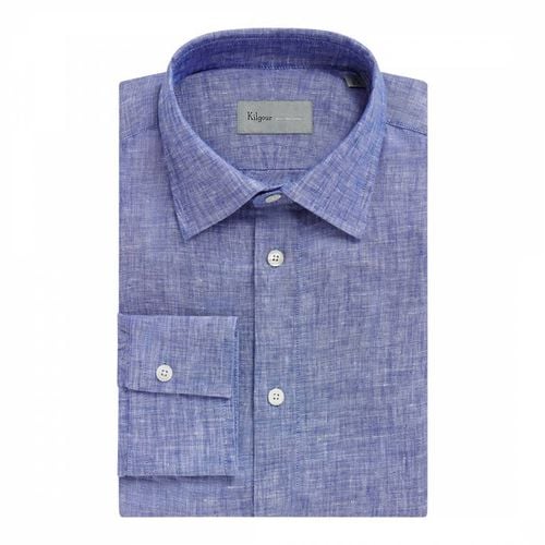 Blue Linen Shirt - Kilgour Savile Row - Modalova