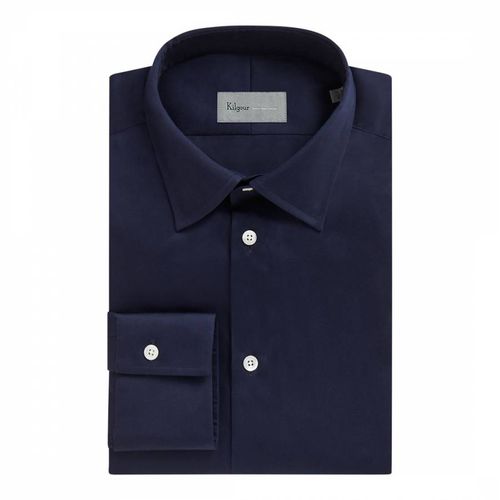 Navy Cotton Shirt - Kilgour Savile Row - Modalova