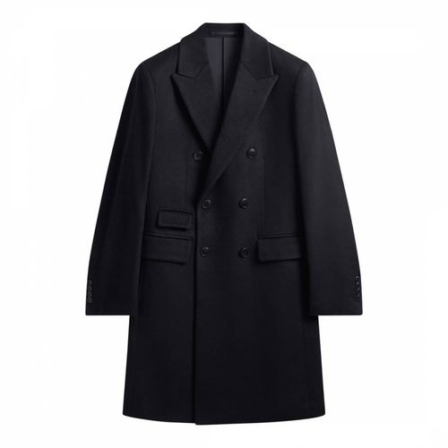 Navy Wool Blend Overcoat - Kilgour Savile Row - Modalova