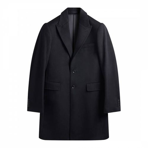 Navy Covert Wool Blend Coat - Kilgour Savile Row - Modalova